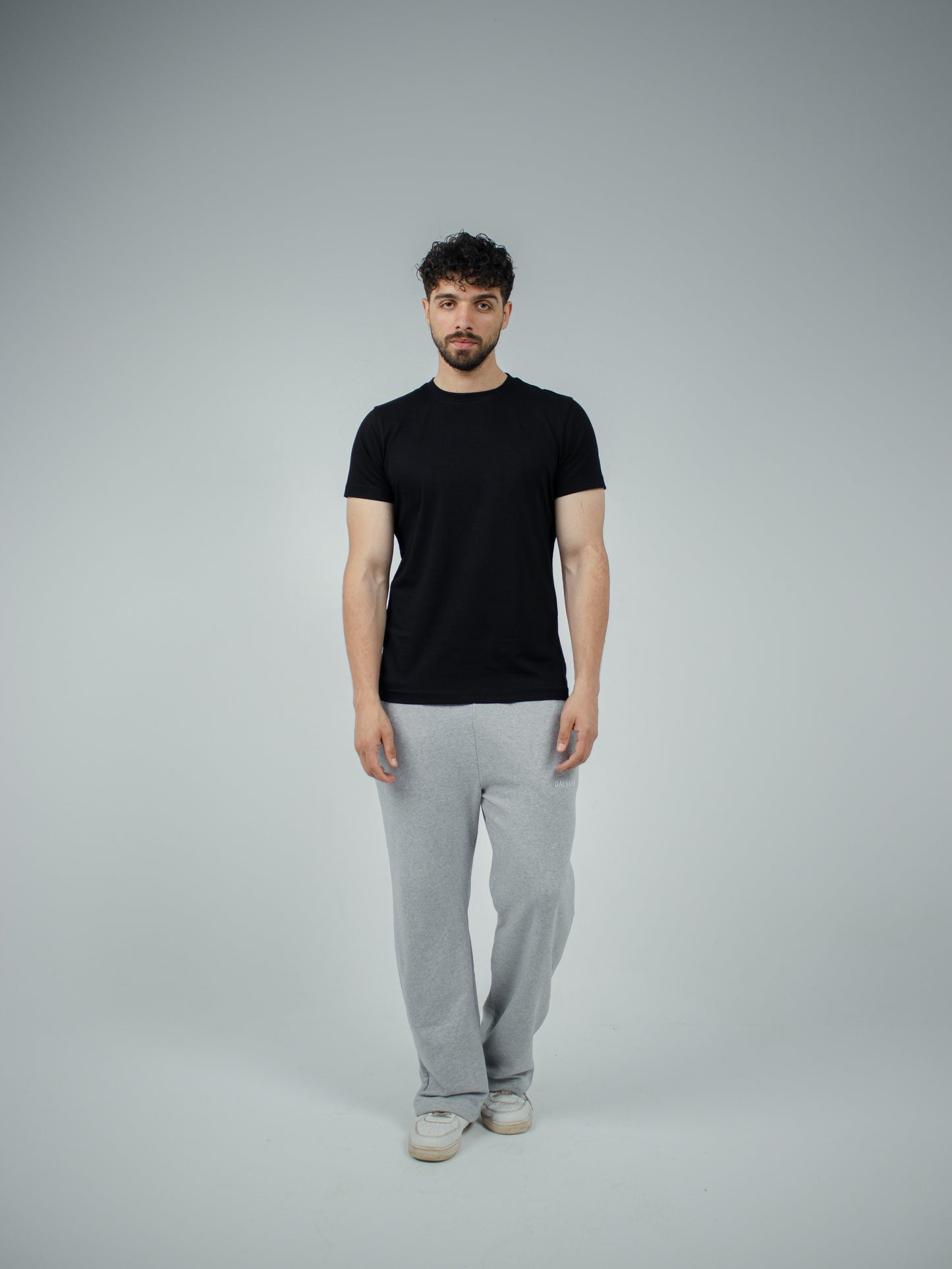 Unisex wide leg gray sweatpants