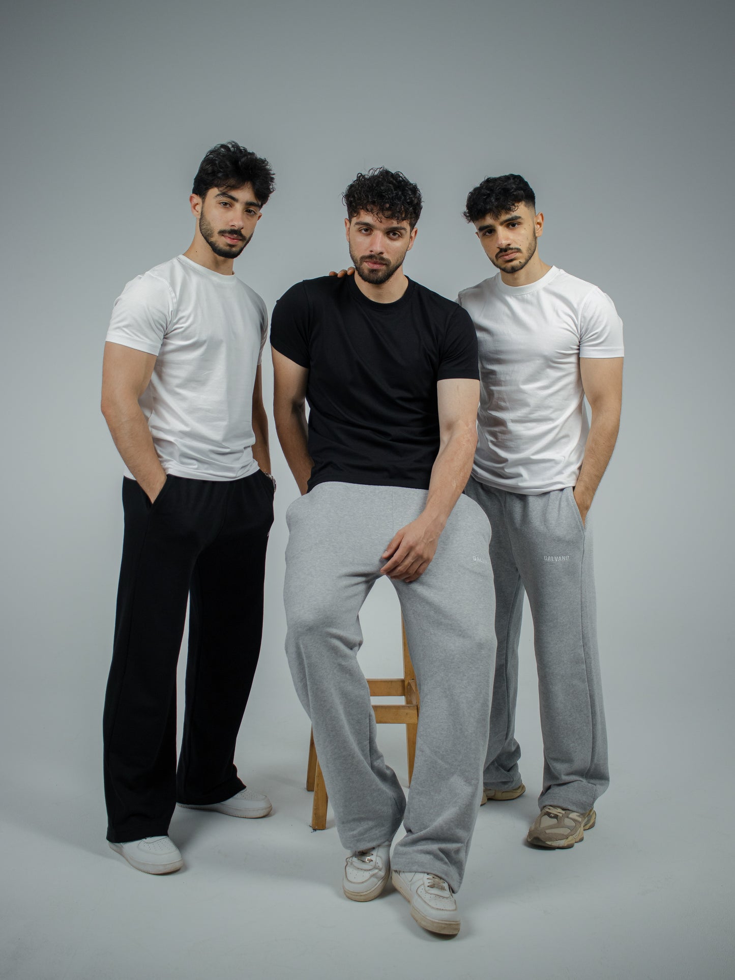 Unisex wide leg gray sweatpants