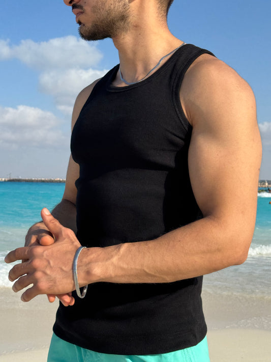 Heavyweight Black Tank Top