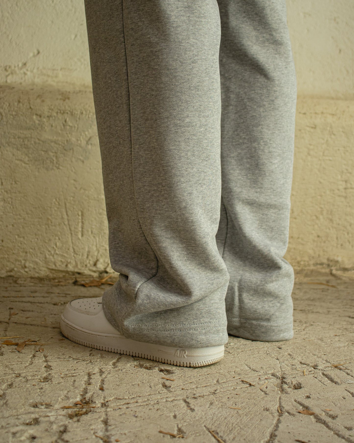 Unisex wide leg gray sweatpants