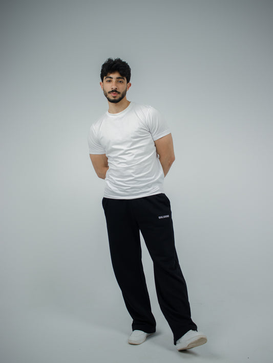 Unisex wide leg black sweatpants