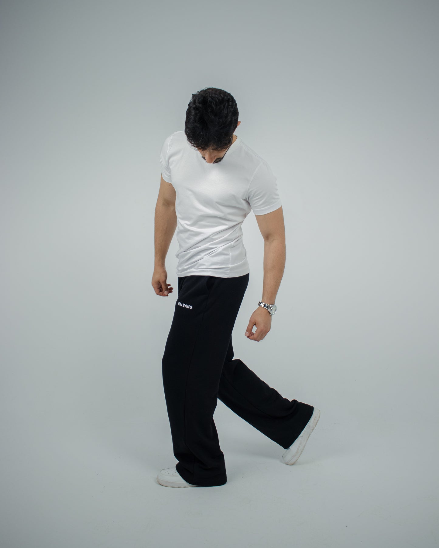 Unisex wide leg black sweatpants