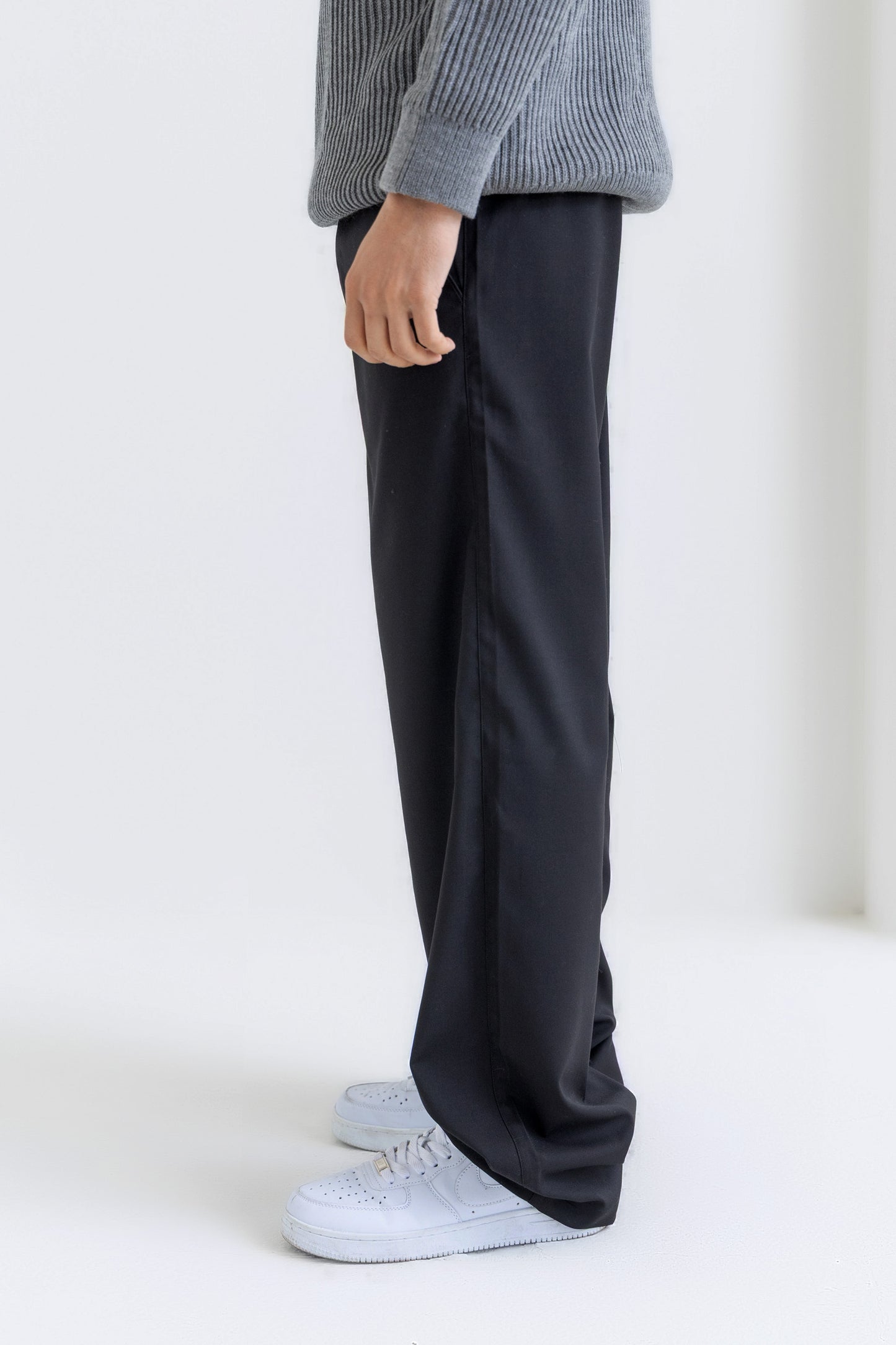Unisex Black Tailored Pants