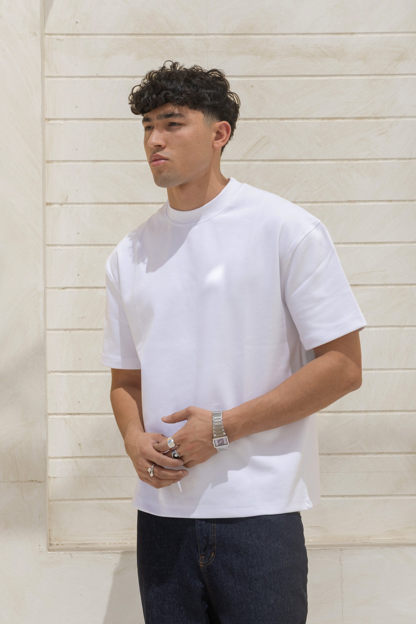 Regular fit white T-shirt