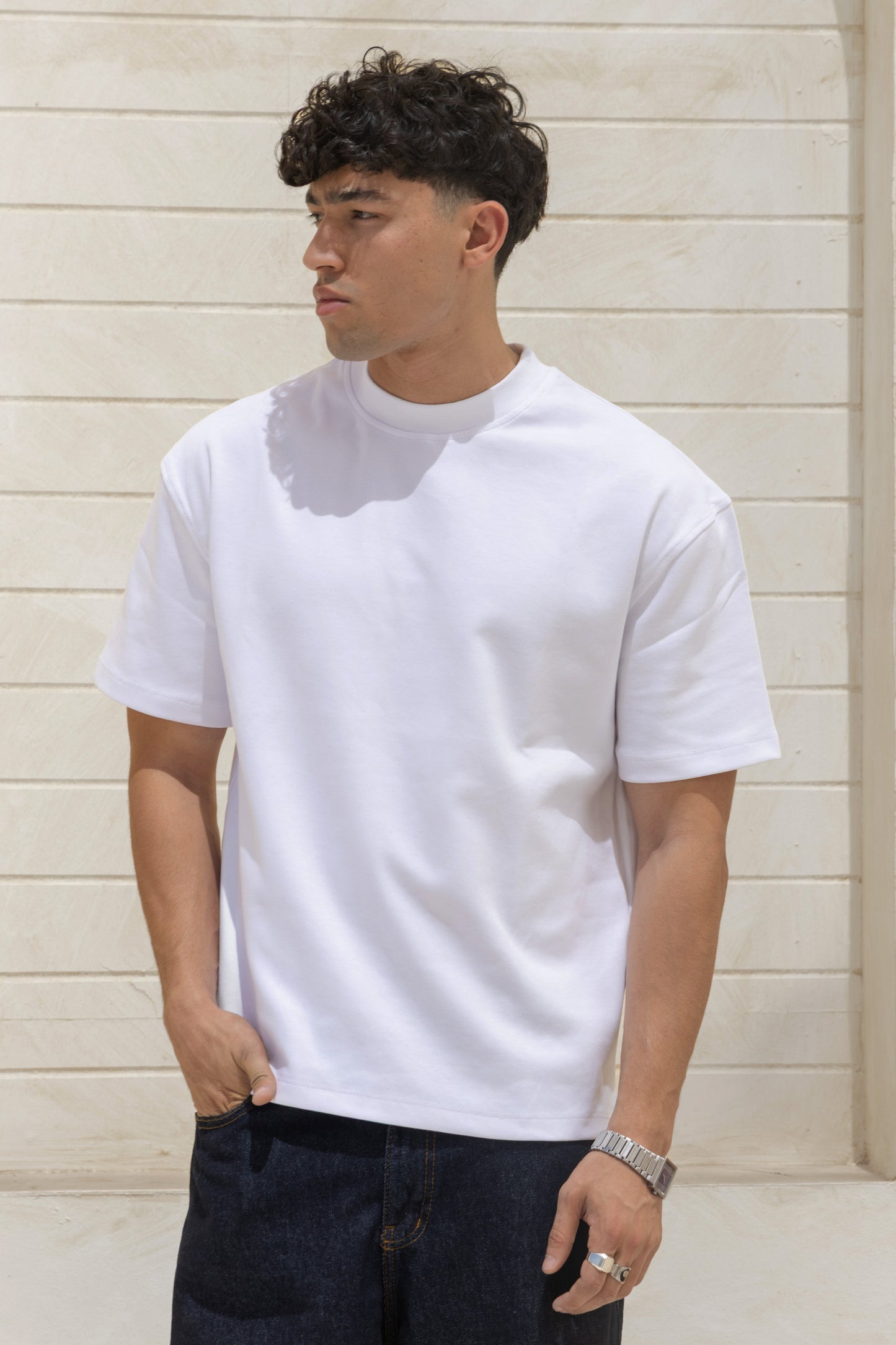 Regular fit white T-shirt