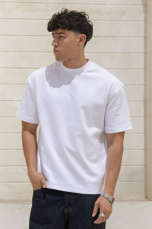 Regular fit white T-shirt