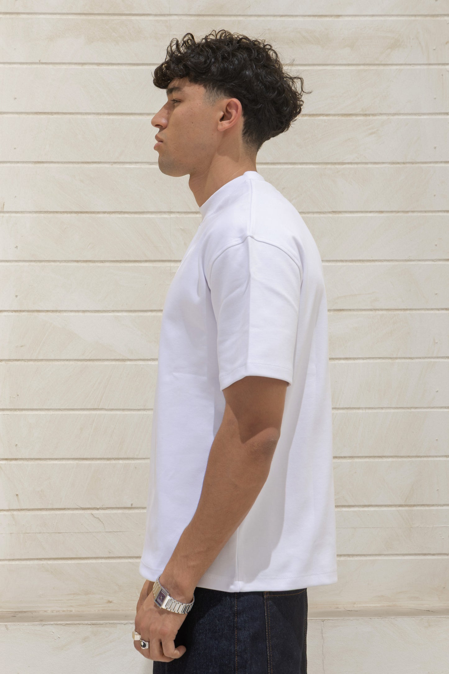 Regular fit white T-shirt