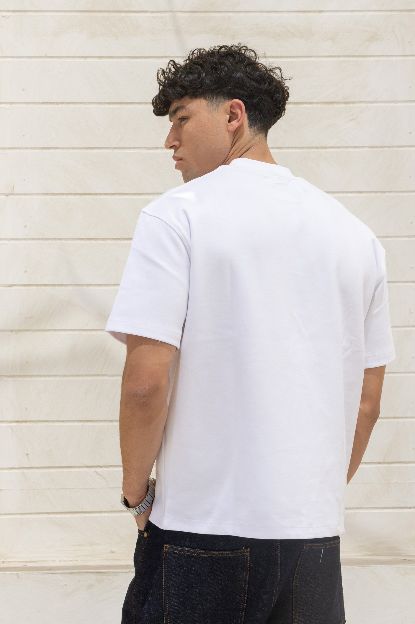 Regular fit white T-shirt
